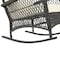 Manhattan Comfort Furttuo Steel Rattan Outdoor Rocking Chair with Cushions in Cream OD-CV017-CR - alternate 4